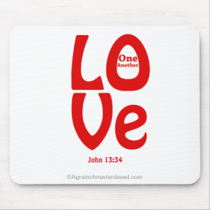 LOVE one another Bible Quote Mouse Pad