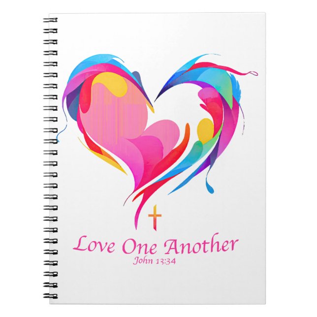 Love One Another Bible Verse John 1334  Notebook (Front)