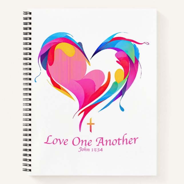Love One Another Bible Verse John 1334  Notebook (Front)