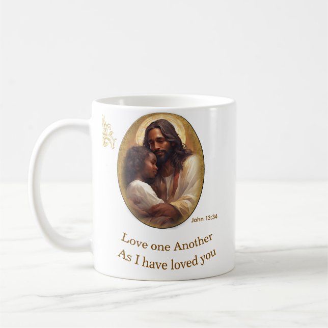 Love one another Bible vesre Coffee Mug (Left)