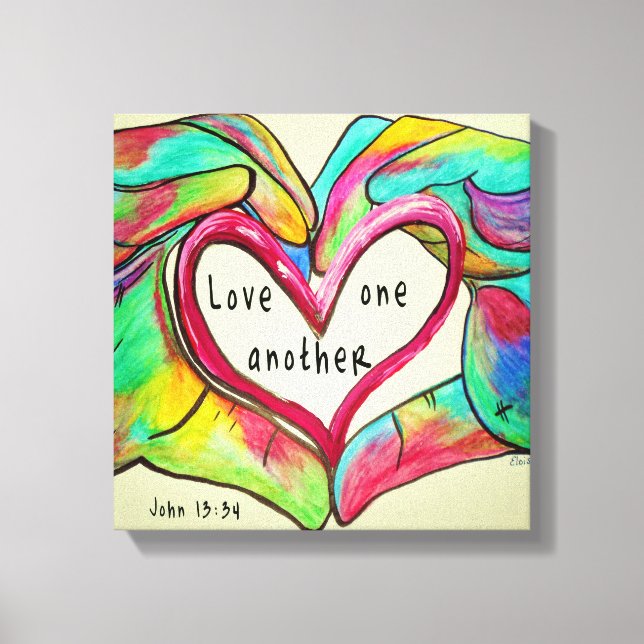 LOVE ONE ANOTHER CANVAS PRINT (Front)