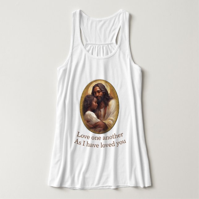 Love one another Christian Singlet (Design Front)