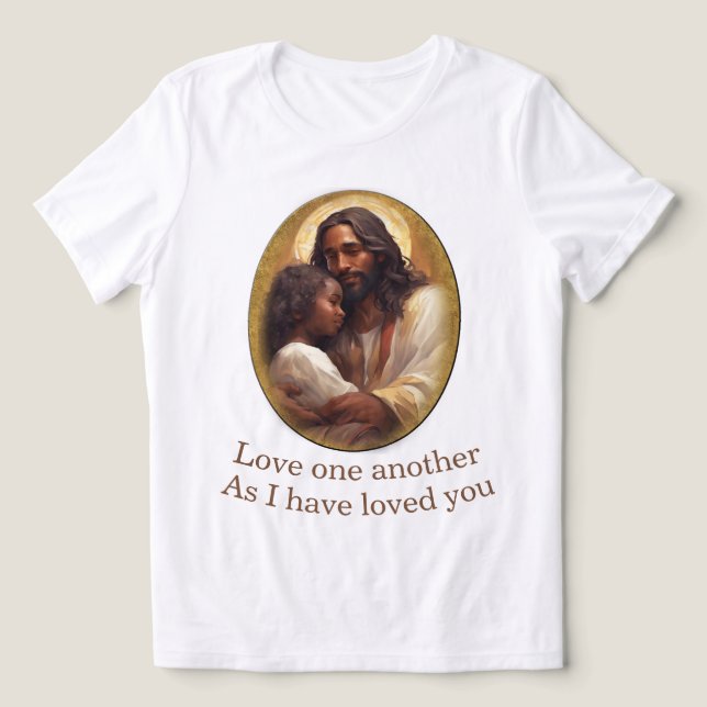 Love one another Christian Tri-Blend Shirt (Design Front)
