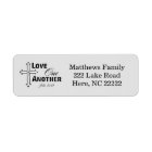 Love One Another Cross Return Address Labels