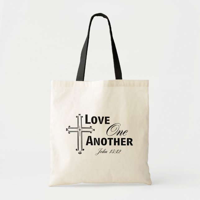 Love One Another Cross Tote Bag (Front)
