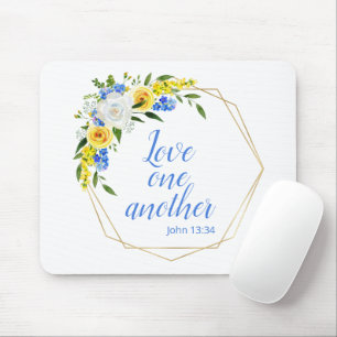 Love One Another Floral Mouse Pad