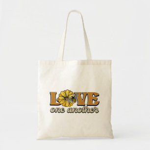 Love one another honeybee tote bag