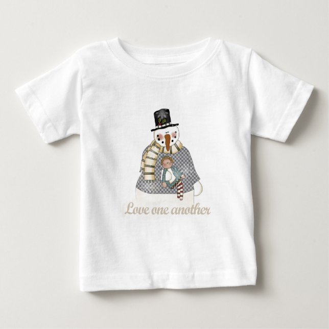 Love One Another Snowman T-shirts and Gifts (Front)