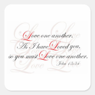 Love One Another Square Sticker