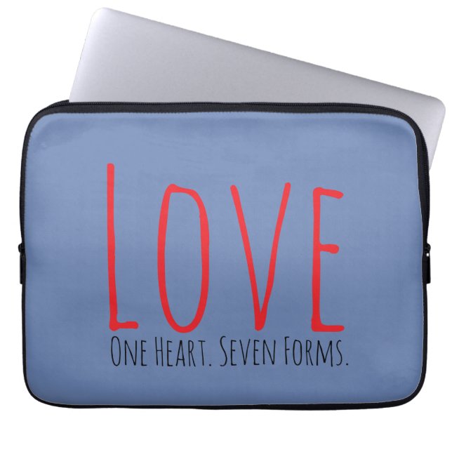 Love - One Heart. Seven Forms Electronics Bag (Front)