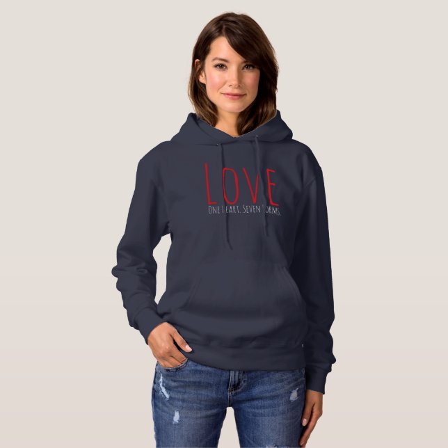 Love - One Heart. Seven Forms T-Shirt Hoodie (Front Full)