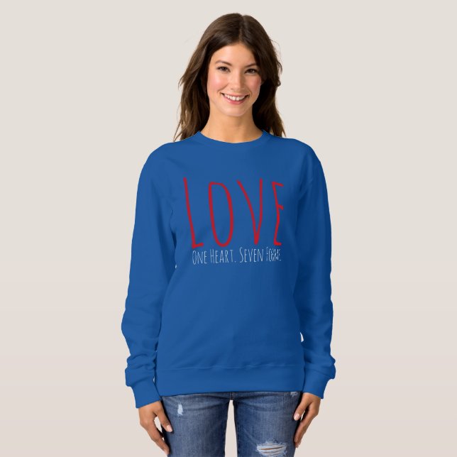Love - One Heart. Seven Forms T-Shirt Sweatshirt (Front Full)