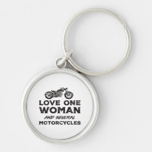 Love One Woman And Several Motorcycles Essential Key Ring