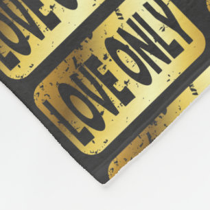 Love only T-Shirt Fleece Blanket