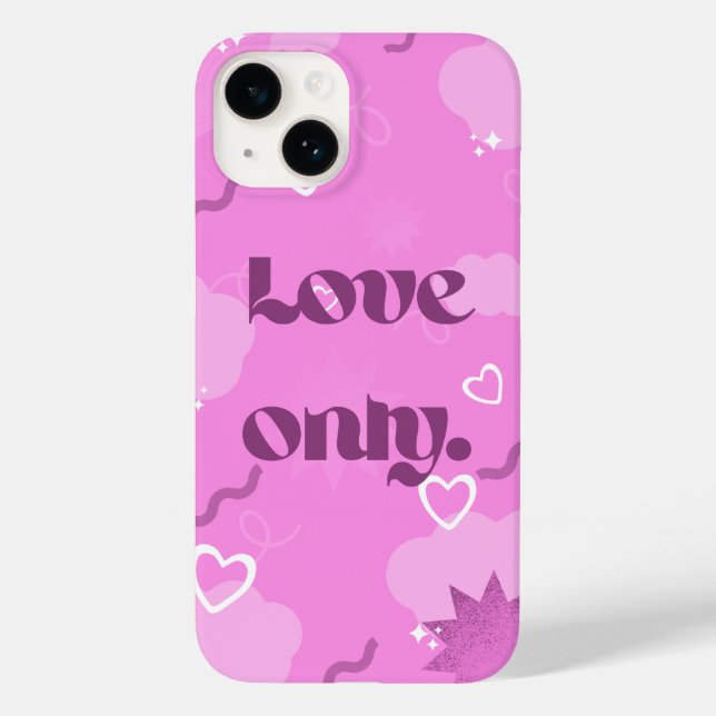 'Love Only' Y2K Aesthetic iPhone 14 Case (Back)