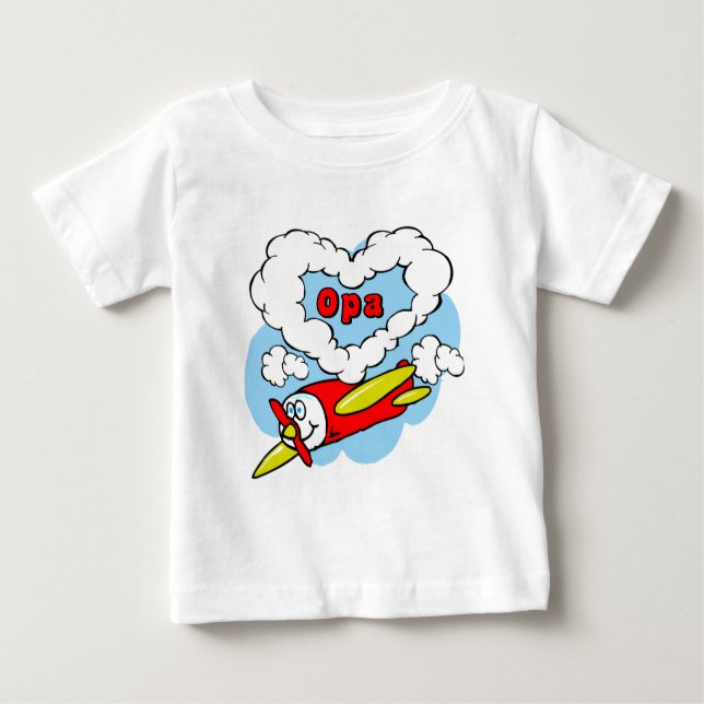 Love Opa Kids Aeroplane Baby T-Shirt (Front)