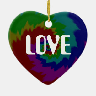 LOVE or PEACE Ceramic Tree Decoration