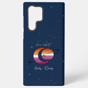 Love Orbit Universe Sun & Moon Sunset Lesbian Flag Samsung Galaxy Case