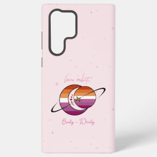 Love Orbit Universe Sun & Moon Sunset Lesbian Flag Samsung Galaxy Case
