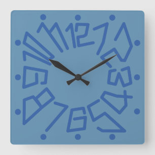 Love ORIGINALS NUMBERS by Masanser Square Wall Clock
