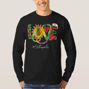 Love Orthopaedic Nurse Off Duty Watermelon Pineapp T-Shirt