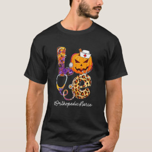 Love Orthopaedic Nurse Pumpkin Stethoscope Hallowe T-Shirt