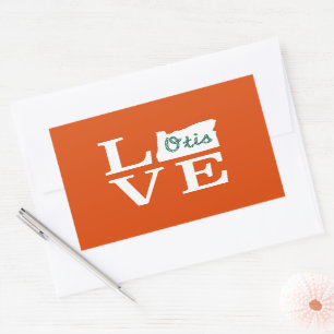 LOVE Otis Rope White Rectangular Sticker