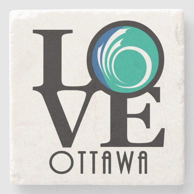 LOVE Ottawa Stone Coaster (Front)