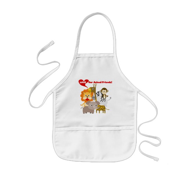 Love Our Animal Friends Kids Apron (Front)