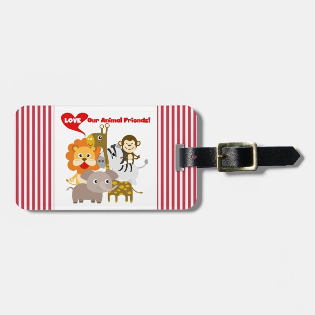 Love Our Animal Friends Luggage Tag (Front Horizontal)