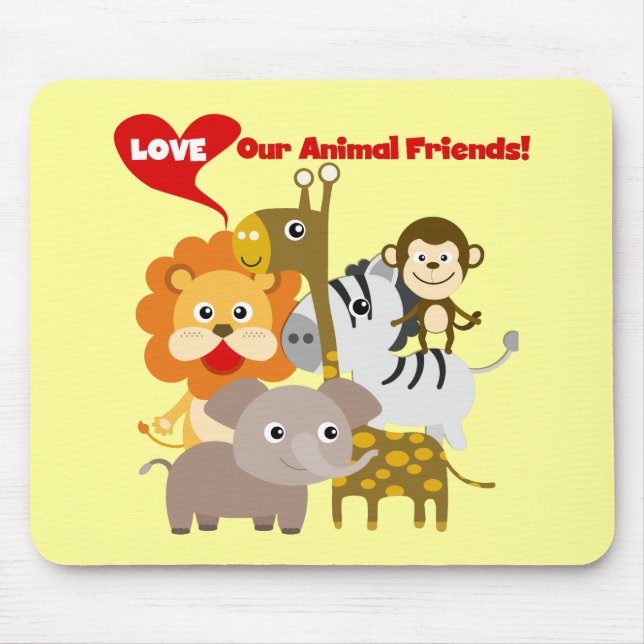 Love Our Animal Friends Mouse Pad (Front)