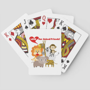 Love Our Animal Friends Playing Cards