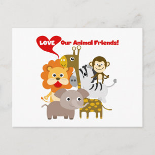 Love Our Animal Friends Postcard
