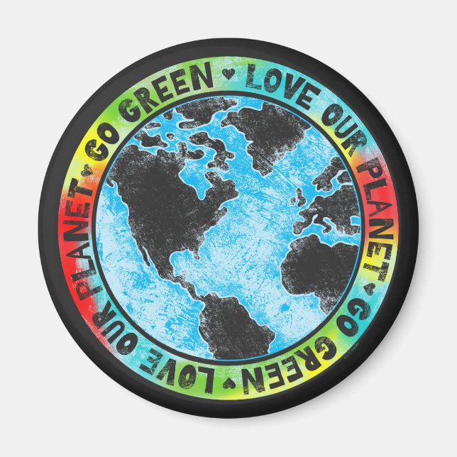 Love Our Planet Go Green Magnet (Front)