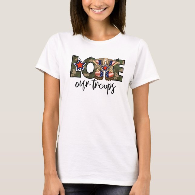 Love Our Troops Women's T-Shirt (Front)
