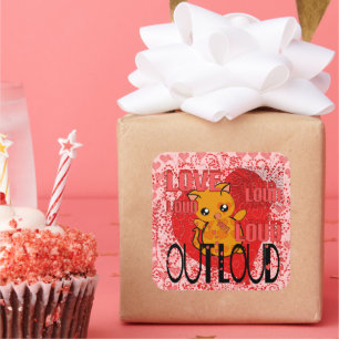 Love Out Loud - More Hearts Square Sticker