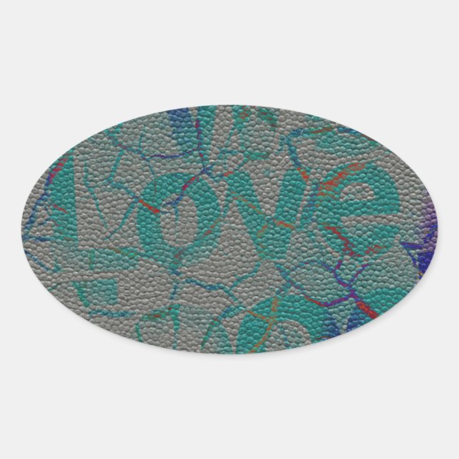 Love Oval Sticker (Front)