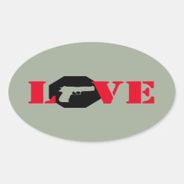 LOVE OVAL STICKER
