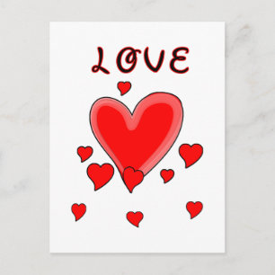 Love Over Hearts Postcard