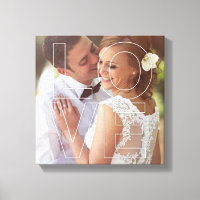 LOVE Overlay Custom Photo Canvas