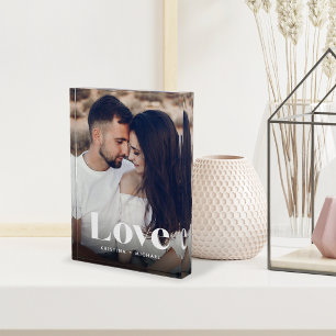 Love Overlay Personalised Couples Photo Block