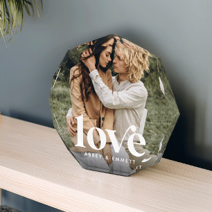 Love Overlay Personalised Couples Photo Block