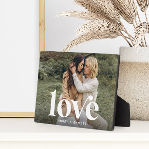 Love Overlay Personalised Couples Photo Plaque