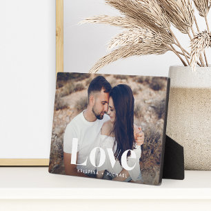 Love Overlay Personalised Couples Photo Plaque