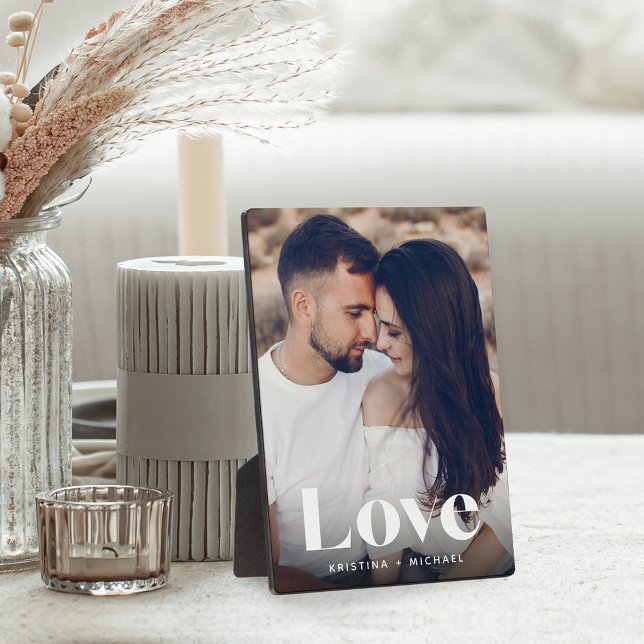 Love Overlay Personalised Couples Photo Plaque (Creator Uploaded)