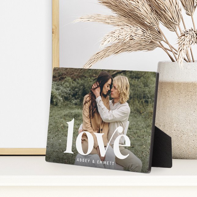 Love Overlay Personalised Couples Photo Plaque (Creator Uploaded)