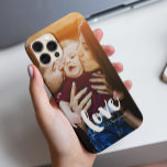 "Love" Overlay Photo iPhone 15 Mini Case<br><div class="desc">Carry your most especial moments with you everywhere with this contemporary monogram and personalised photo design. Heartlocked.</div>