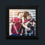 Love Overlay Photo Gift Box<br><div class="desc">Elegant and simple personalised photo design perfect for mother's day, as a wedding or anniversary gift, graduation gift, etc.</div>