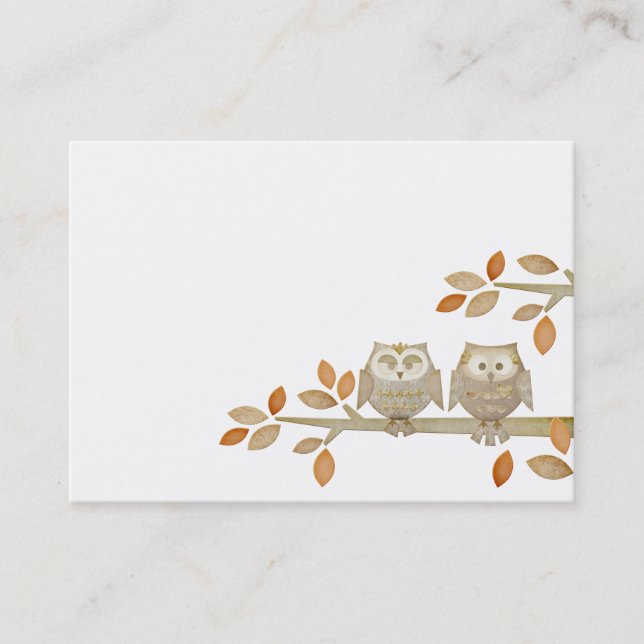 Love Owls in Tree Business Card (Front)