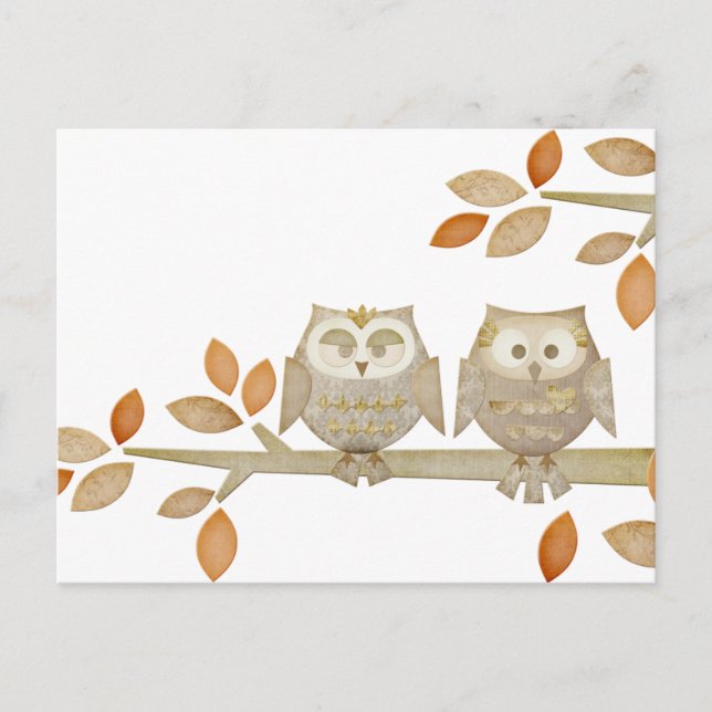 Love Owls in Tree Postcard (Front)